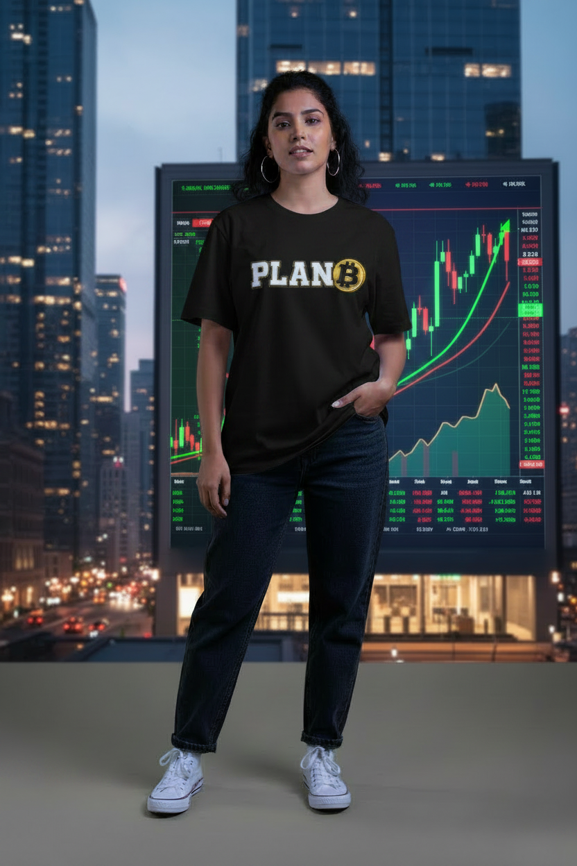 Plan B- Bitcoin Printed Unisex Standard Crew T-Shirt