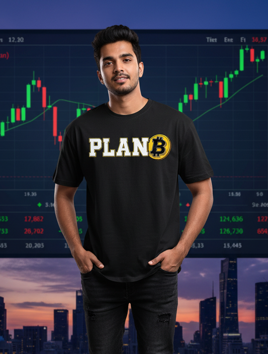 Plan B- Bitcoin Printed Unisex Standard Crew T-Shirt